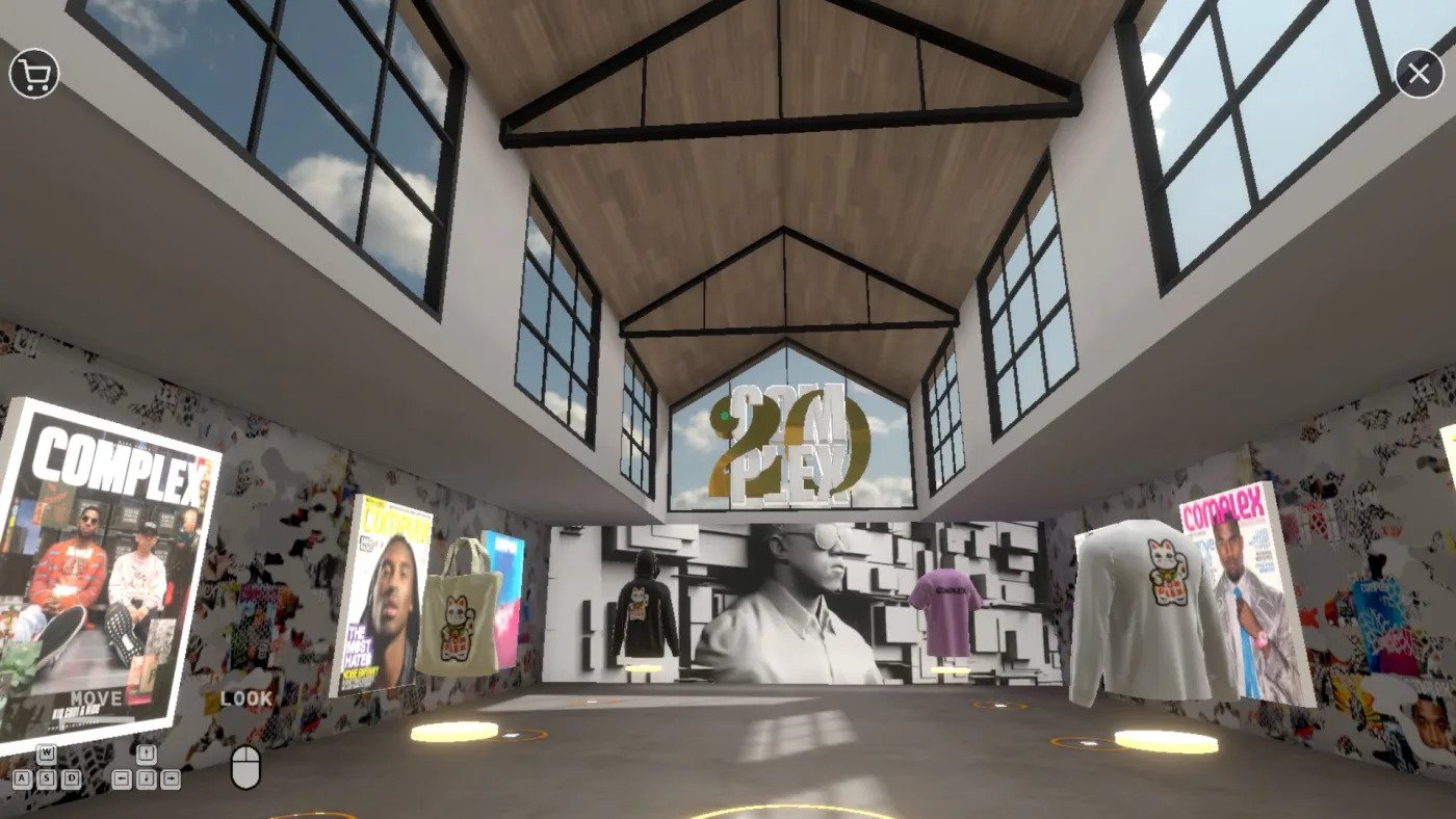 image of complexland 3.0 history hall for Brand Activations and Pop-Ups in the Metaverse 2022